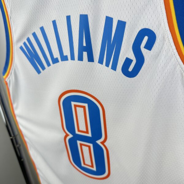 2f7829fc Camiseta Regata Basquete NBA OKC Oklahoma Thunder Association Edition 2025 Branca Nike - Imagem 9