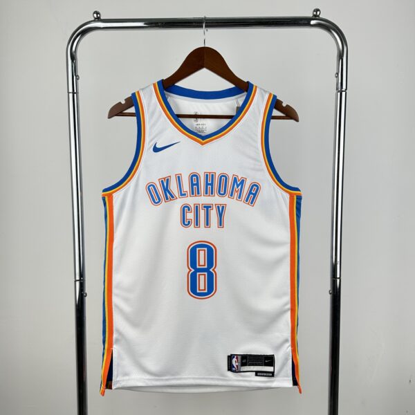 3afc07d4 Camiseta Regata Basquete NBA OKC Oklahoma Thunder Association Edition 2025 Branca Nike - Imagem 10