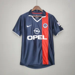 Camisa Retrô Paris Saint-Germain - PSG Home 2001/2002 - Ronaldinho 10 - Nike - Azul Opel