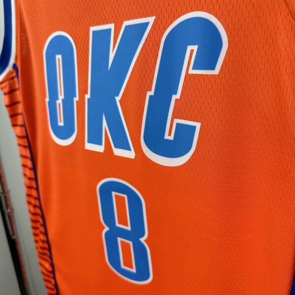 44cd22e1 Camiseta Regata Basquete NBA OKC Oklahoma Thunder 2 Shai Gilgeous-Alexander Statement Edition 2025 Laranja Nike - Imagem 5