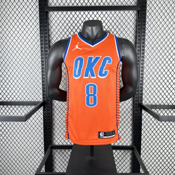 4826d6c2 Camiseta Regata Basquete NBA OKC Oklahoma Thunder 2 Shai Gilgeous-Alexander Statement Edition 2025 Laranja Nike - Imagem 1