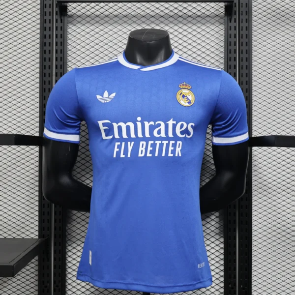 Camisa Real Madrid Third Versão Jogador 2025/2026 Adidas Azul - Imagem 1