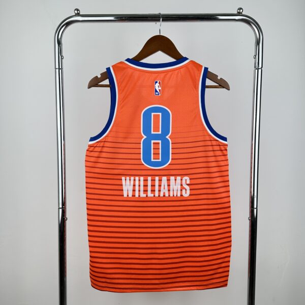 4fb7a9cf Camiseta Regata Basquete NBA OKC Oklahoma Thunder 2 Shai Gilgeous-Alexander Statement Edition 2025 Laranja Nike - Imagem 10