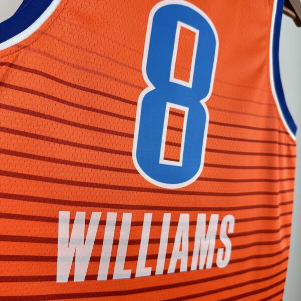 73f12dfe Camiseta Regata Basquete NBA OKC Oklahoma Thunder 2 Shai Gilgeous-Alexander Statement Edition 2025 Laranja Nike - Imagem 7