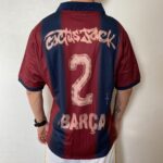 Camisa Barcelona Travis Scott Skeleton Oversized Retrô - 2000/2001 - Azul Grená - Imagem 7