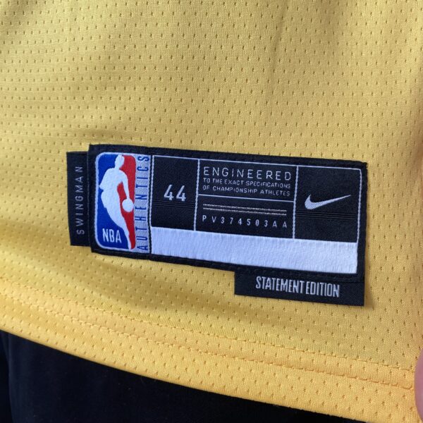 Camiseta Regata Basquete NBA Indiana Pacers 0 Tyrese Haliburton Statement Edition 2025 Amarela Jordan - Imagem 6