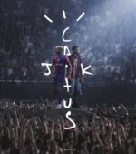 Camisa Barcelona Travis Scott Skeleton Oversized Retrô Versão Jogador - 2000/2001 - Azul Grená - Imagem 13