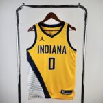 Camiseta Regata Basquete NBA Indiana Pacers 0 Tyrese Haliburton Statement Edition 2025 Amarela Jordan - Imagem 8