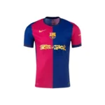 Camisa Barcelona Home Versão Torcedor x Travis Scott - 24/2025 Nike Azul Grená