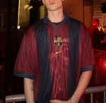 Camisa Barcelona Travis Scott Skeleton Oversized Retrô Versão Jogador - 2000/2001 - Azul Grená - Imagem 5