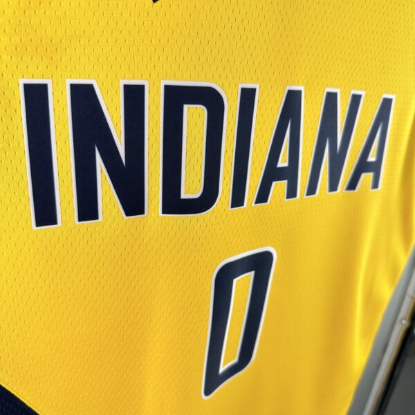 bd1da5e4 Camiseta Regata Basquete NBA Indiana Pacers 0 Tyrese Haliburton Statement Edition 2025 Amarela Jordan - Imagem 4
