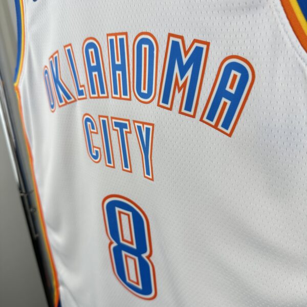 cf69d2bb Camiseta Regata Basquete NBA OKC Oklahoma Thunder Association Edition 2025 Branca Nike - Imagem 5