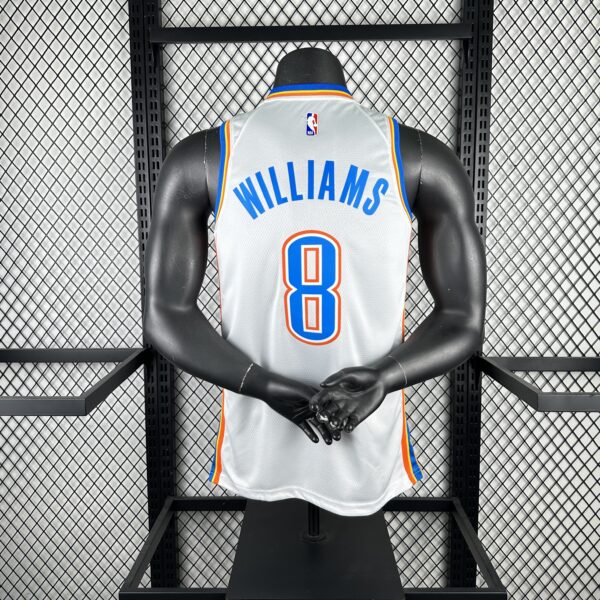 e49da6db Camiseta Regata Basquete NBA OKC Oklahoma Thunder Association Edition 2025 Branca Nike - Imagem 2