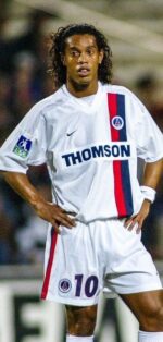 Camisa Retrô Paris Saint-Germain - PSG Away 2002/2003 - Ronaldinho 10 - Nike - Branca Thomson - Imagem 8