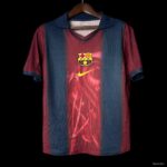 Camisa Barcelona Travis Scott Skeleton Oversized Retrô Versão Jogador - 2000/2001 - Azul Grená - Imagem 3