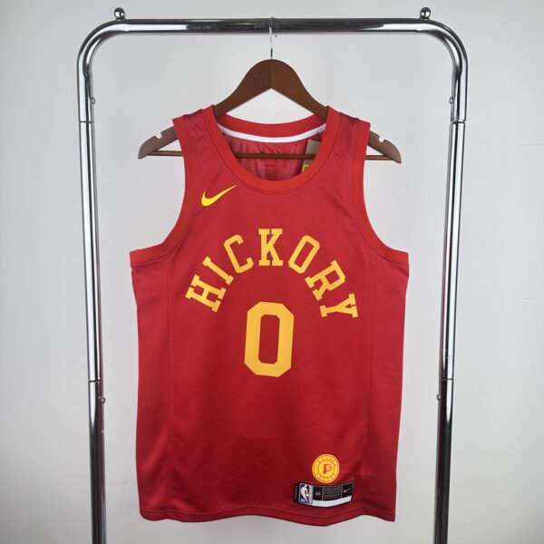 Camiseta Regata NBA Indiana Pacers Nike Classic Edition Swingman 0 Tyrese Haliburton Vermelha 2019 Nike - Imagem 9