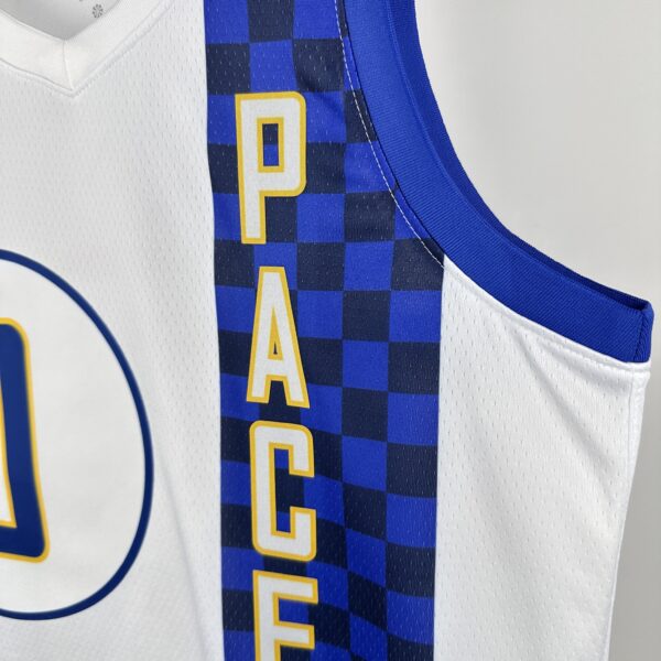 Camiseta Regata NBA Indiana Pacers Nike City Edition Swingman 0 Tyrese Haliburton Branca 2020 Nike - Imagem 4