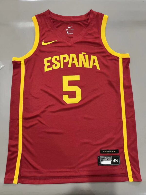 6898911e Camiseta Regata Basquete Seleção Espanha 2023 Nike Vermelha - Imagem 1