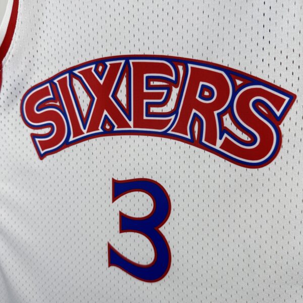 Camiseta Regata Basquete NBA Philadelphia 76ers Sixers 3 Allen Iverson Mitchell & Ness 1996/97 - Imagem 4