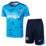 Conjunto Camisa e Calção Treino Chelsea Torcedor 2025 Azul Nike