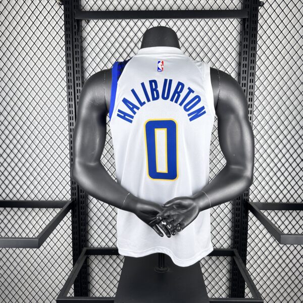 Camiseta Regata NBA Indiana Pacers Nike City Edition Swingman 0 Tyrese Haliburton Branca 2020 Nike - Imagem 2