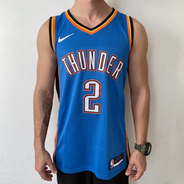 Camiseta Regata Basquete NBA OKC Oklahoma Thunder 2 Gilgeous-Alexander Icon Edition 2025 Azul Nike - Imagem 1
