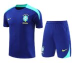 Conjunto Camisa e Calção Treino Brasil Torcedor 2025 Azul Nike