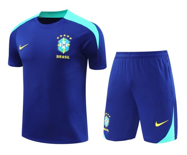 c0899e6f-02bad08fd70f1aa24517366875421828-1024-1024 Conjunto Camisa e Calção Treino Brasil Torcedor 2025 Azul Nike - Imagem 1