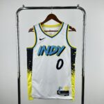 Camiseta Regata NBA Indiana Pacers Nike City Edition Swingman 0 Tyrese Haliburton Branca 2025 Nike - Imagem 12