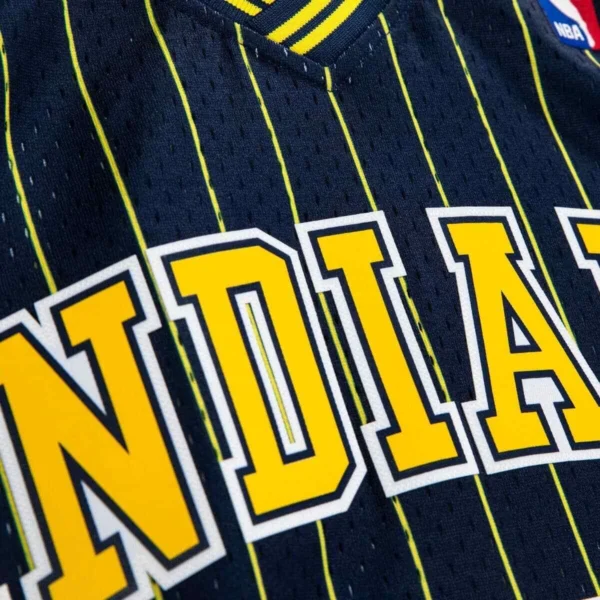 qwgehrewaesdgszf Camiseta Regata Basquete NBA Indiana Pacers Jermaine O'Neal 7 Mitchell & Ness Edition Azul 2003/04 - Imagem 5