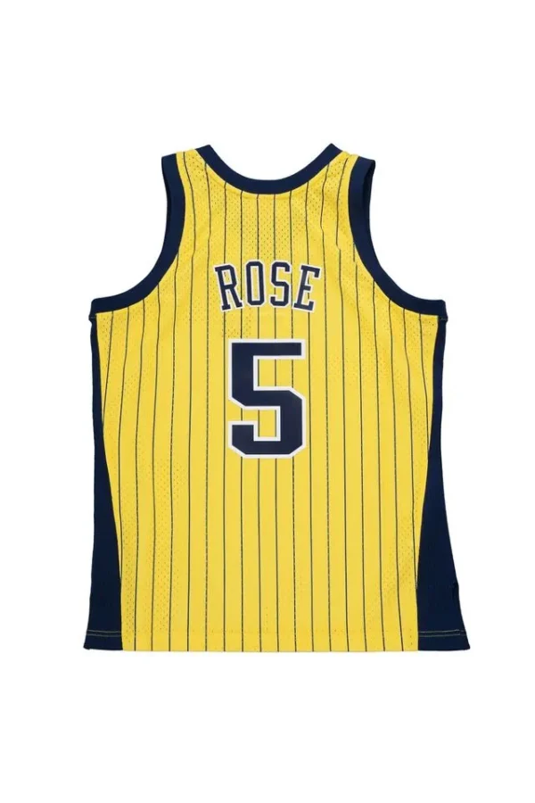 wenrgnwknv Camiseta Regata Basquete NBA Indiana Pacers Jalen Rose 5 Mitchell & Ness Edition Amarela 1990/00 - Imagem 2