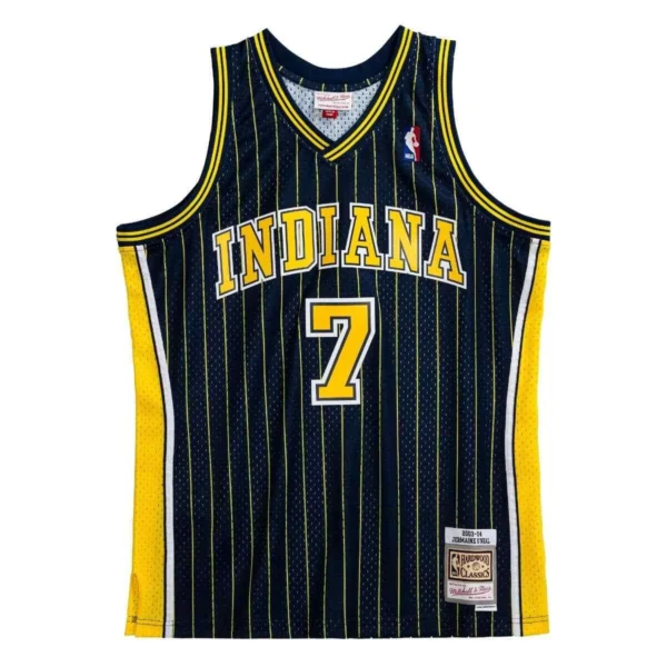 wfqwf Camiseta Regata Basquete NBA Indiana Pacers Jermaine O'Neal 7 Mitchell & Ness Edition Azul 2003/04 - Imagem 1