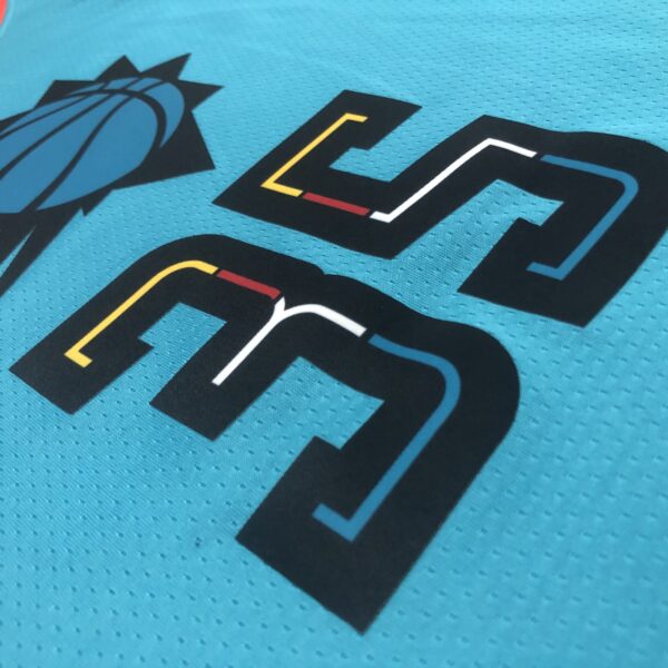 Camiseta Regata Basquete NBA Phoenix Suns 35 Durant City Edition 2025 Azul Nike - Imagem 4