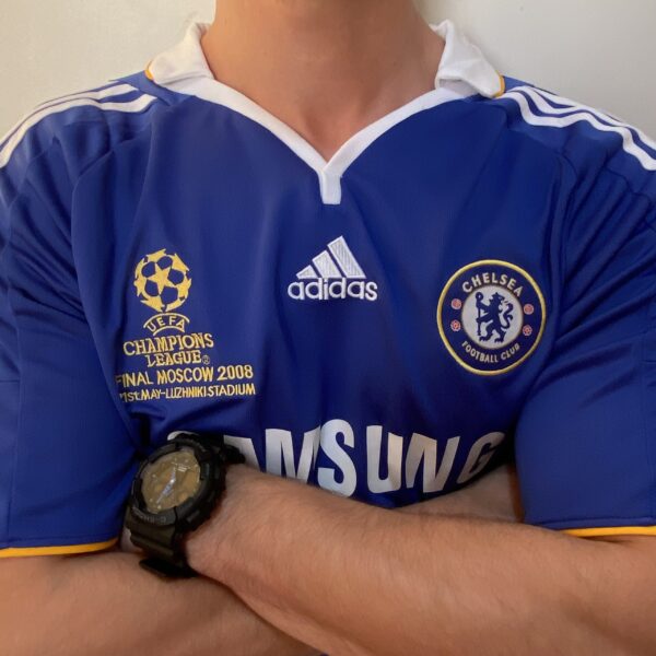 2025-07-30 17.06.28 Camisa Retrô Chelsea Home Didier Drogba 11 - Final Champions League - 2007/08 Azul Adidas - Imagem 5