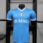 Camisa Napoli Home Versão Jogador 25/2026 Azul EA7 Armani