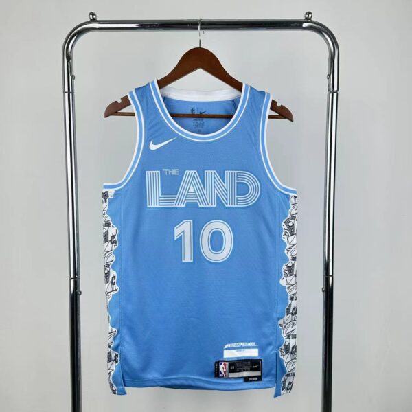 339066a5 Camiseta Regata NBA Cleveland Cavaliers 10 Garland City Edition 2025 Azul Nike - Imagem 12