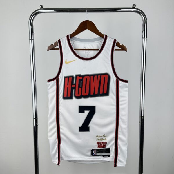 56896972 Camiseta Regata Basquete NBA Houston Rockets City 7 Durant Edition Branca 2025 Nike - Imagem 12