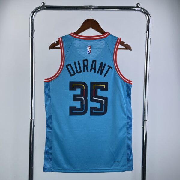 Camiseta Regata Basquete NBA Phoenix Suns 35 Durant City Edition 2025 Azul Nike - Imagem 2
