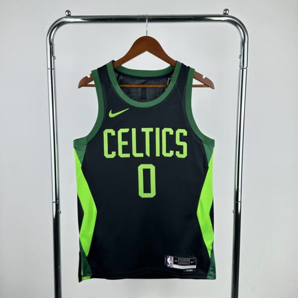 Camiseta Regata Basquete NBA Boston Celtics 0 Tatum City Edition 2025 Preta Nike - Imagem 10