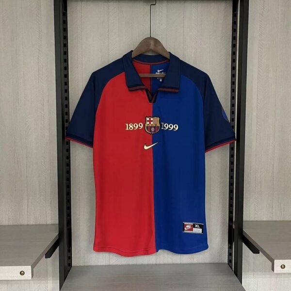 702343cb-efd847d75402b16b1417398969445128-1024-1024 Camisa Retrô Barcelona 100th Aniversário 1999 Nike - Imagem 1