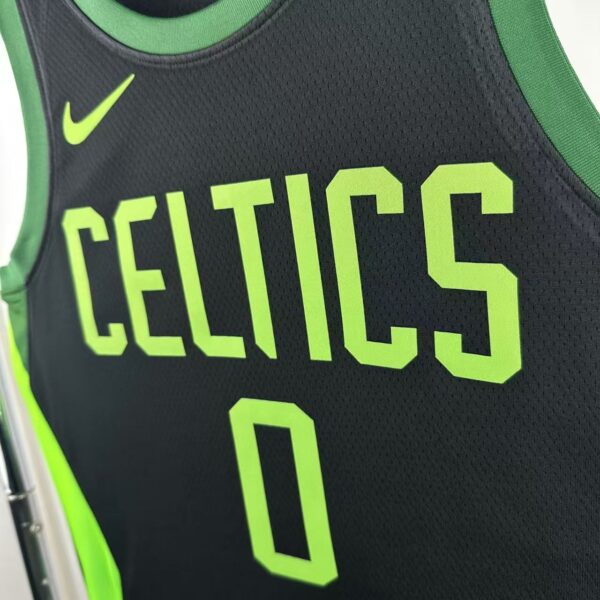 Camiseta Regata Basquete NBA Boston Celtics 0 Tatum City Edition 2025 Preta Nike - Imagem 3