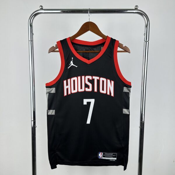 93e56898 Camiseta Regata Basquete NBA Houston Rockets 7 Durant Statement Edition Preta 2025 Jordan - Imagem 12