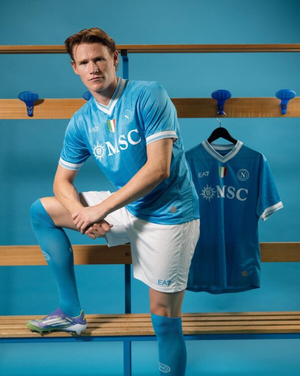 Camisa Napoli Home Versão Jogador 25/2026 Azul EA7 Armani - Imagem 5