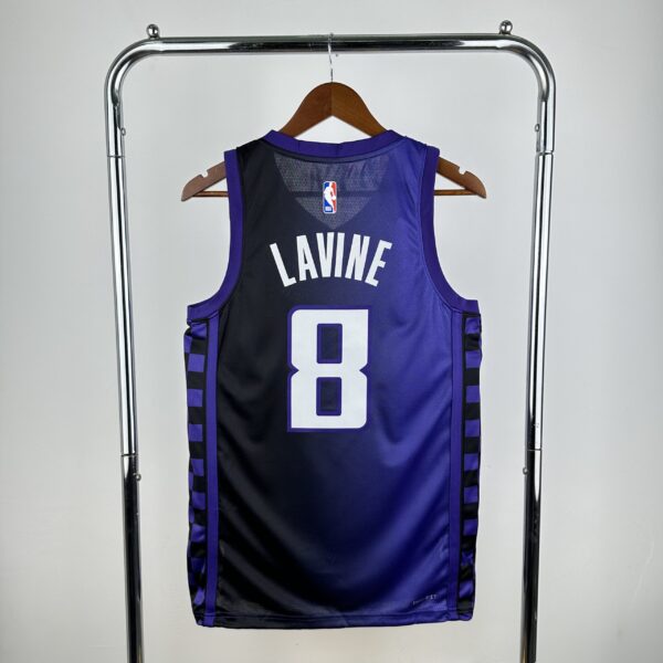 Camiseta Regata Basquete NBA Sacramento Kings 8 Lavine Statement Edition 2025 Roxa Jordan - Imagem 2