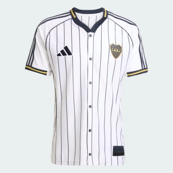 camisa-boca-juniors-us-pack-basebol-branca-botoes-2025 Camisa Manchester United Baseball US Pack 2025/26 Branca Adidas - Imagem 1