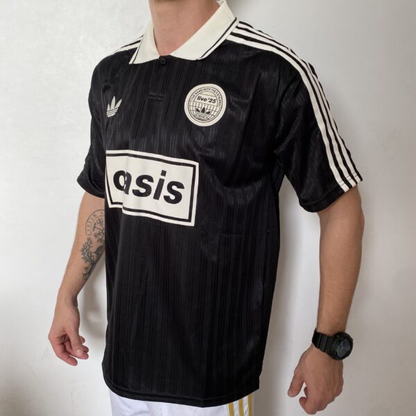 2025-09-16 15.47.17 Camisa Oasis Jacquard Tour 2025/2026 Preta Branca Adidas - Imagem 7