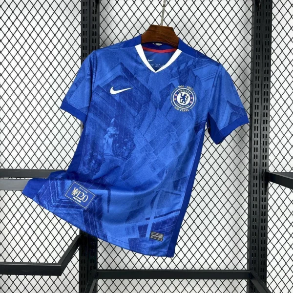 Camisa Chelsea Home 120 Anos Versão Torcedor 25/2026 Nike Azul - Imagem 1