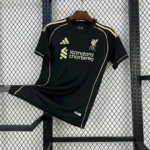 Camisa Liverpool Versão Torcedor 2025/2026 Preta Dourada Adidas