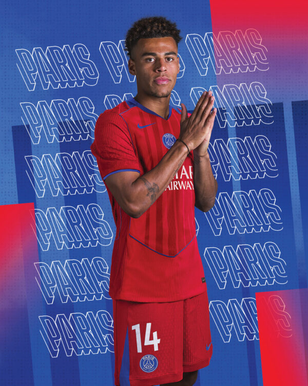 Terceira-camisa-do-PSG-2025-2026-Nike-6 Camisa Paris Saint-Germain - PSG Third Versão Jogador 25/2026 Nike - Edição Total 90 - Vermelha - Imagem 8