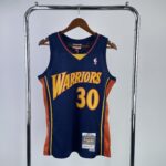 Camiseta Regata NBA Golden State Warriors 30 Stephen Curry Mitchell & Ness Azul Marinho 2009/10